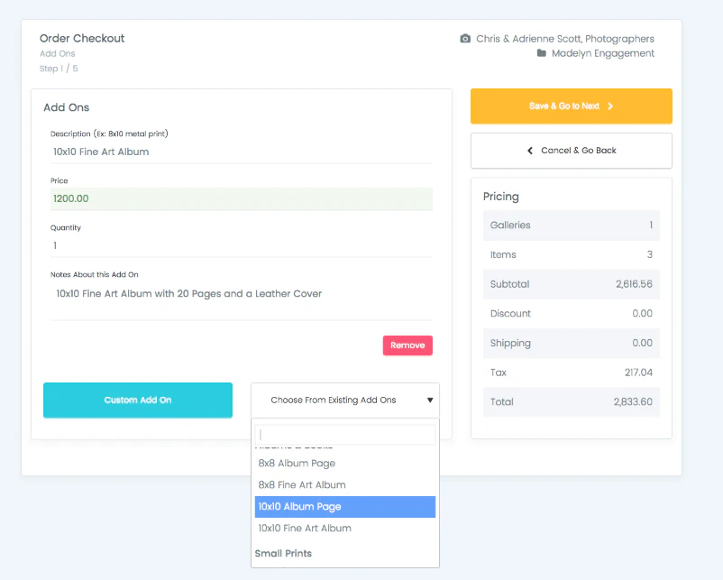 screenshot of Swift Galleries